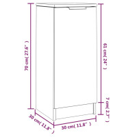 Produktbild för Byrå 2 st betonggrå 30x30x70 cm konstruerat trä