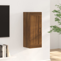 Produktbild för Väggskåp brun ek 35x34x90 cm konstruerat trä