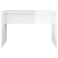 Miniatyr av produktbild för Sminkbord set vit högglans 74,5x40x141 cm
