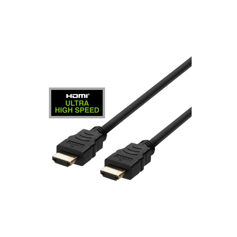 Produktbild för Deltaco HU-20 HDMI-kabel 2 m HDMI Typ A (standard) Svart