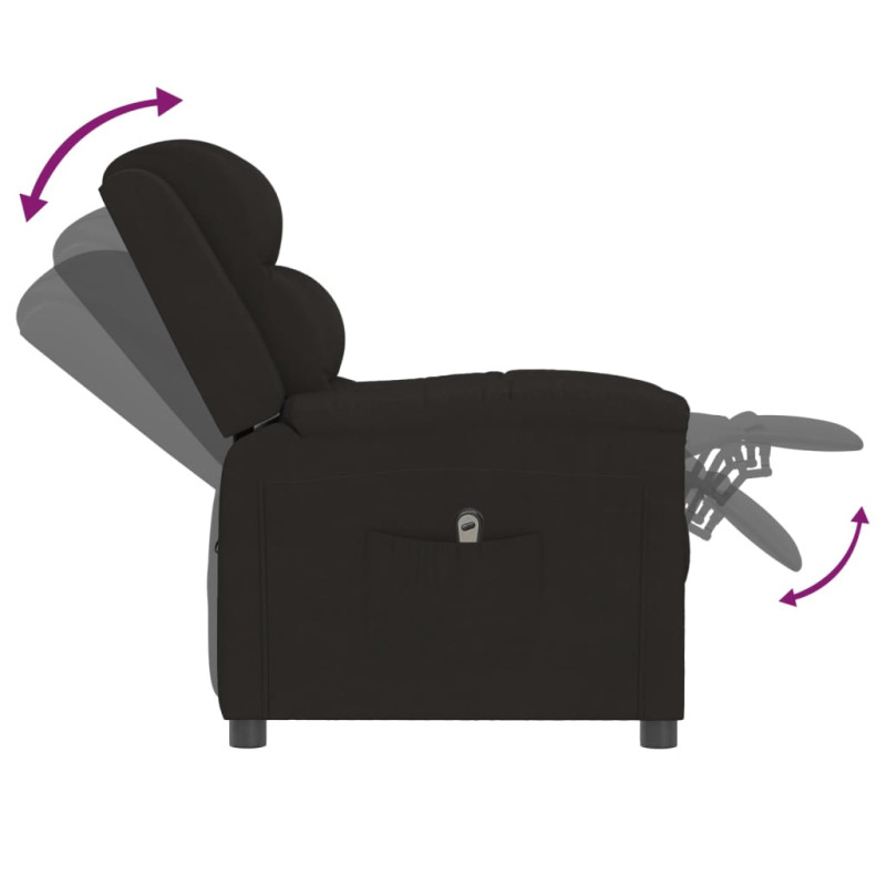 Produktbild för Elektrisk reclinerfåtölj svart sammet