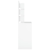 Miniatyr av produktbild för Sminkbord med LED vit 74,5x40x141 cm