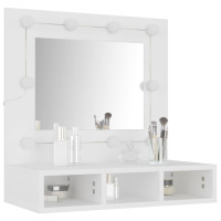 Produktbild för Spegelskåp med LED vit 60x31,5x62 cm