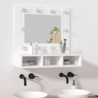 Miniatyr av produktbild för Spegelskåp med LED vit 60x31,5x62 cm