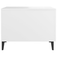 Miniatyr av produktbild för Soffbord med metallben vit 50x50x40 cm