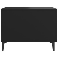 Produktbild för Soffbord med metallben svart 50x50x40 cm