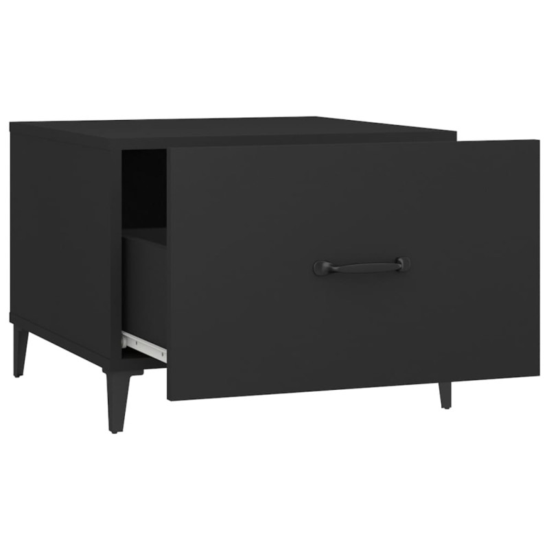 Produktbild för Soffbord med metallben 2 st svart 50x50x40 cm