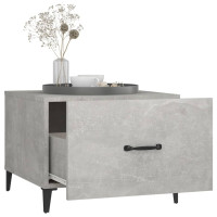 Produktbild för Soffbord med metallben betonggrå 50x50x40 cm