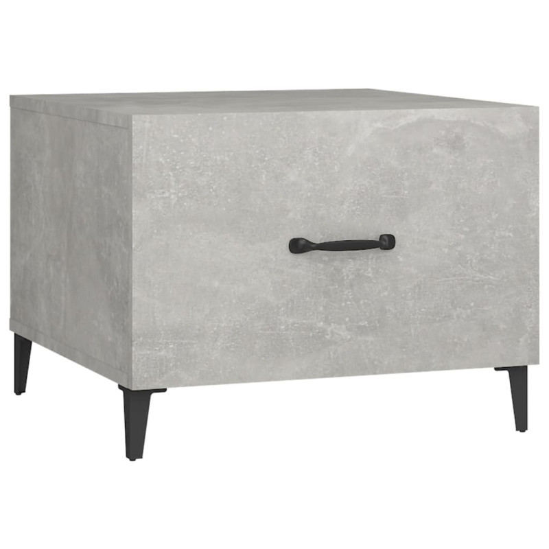 Produktbild för Soffbord med metallben 2 st betonggrå 50x50x40 cm