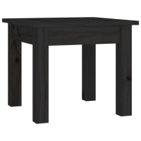 Produktbild för Soffbord svart 35x35x30 cm massiv furu