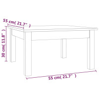 Produktbild för Soffbord 55x55x30 cm massiv furu