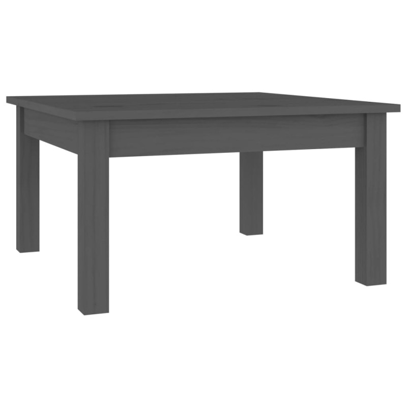 Produktbild för Soffbord grå 55x55x30 cm massiv furu