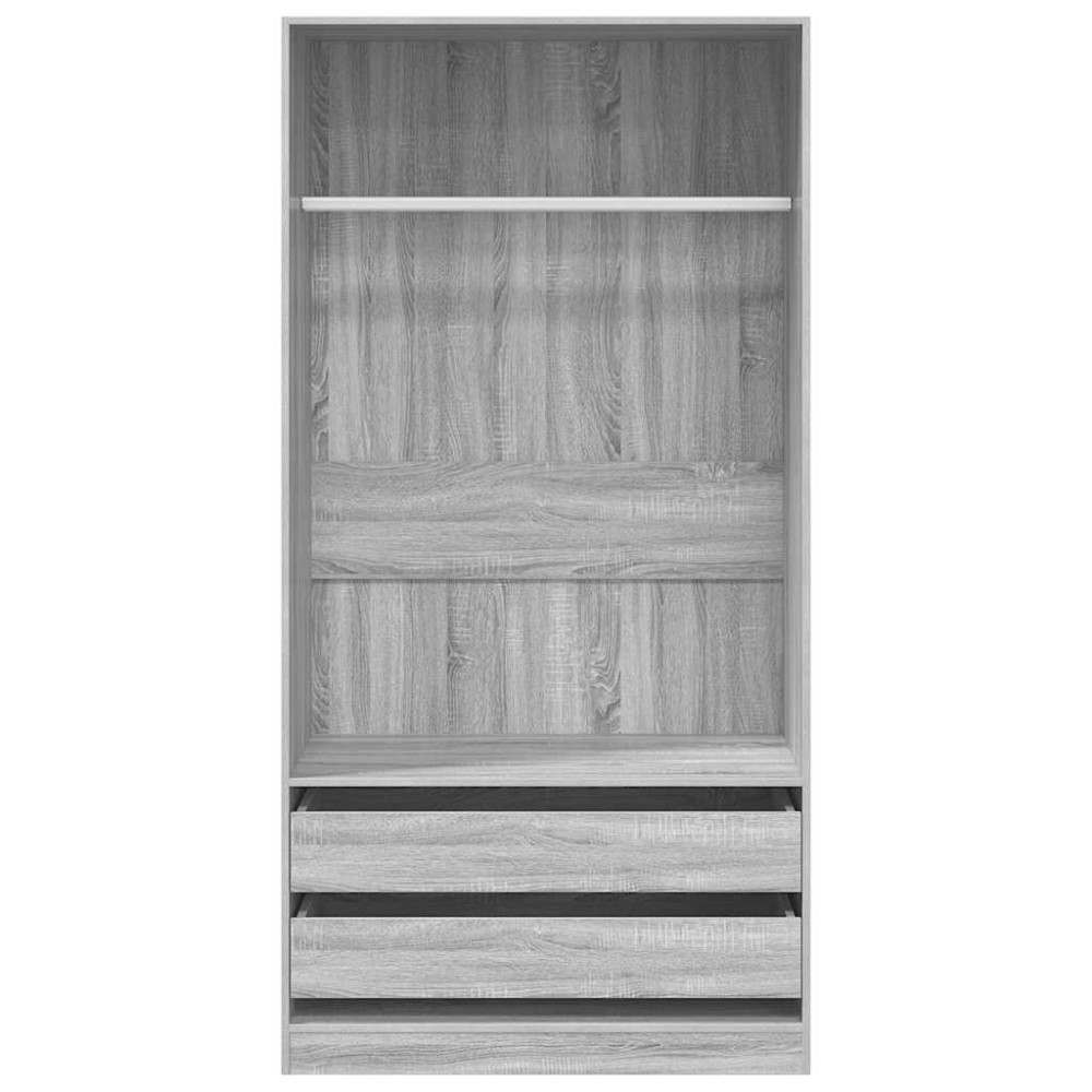 Produktbild för Garderob grå sonoma 100x50x200 cm konstruerat trä