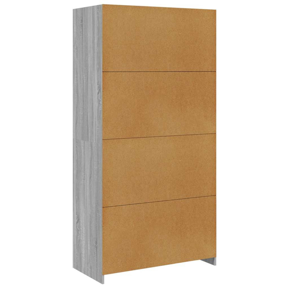 Produktbild för Garderob grå sonoma 100x50x200 cm konstruerat trä