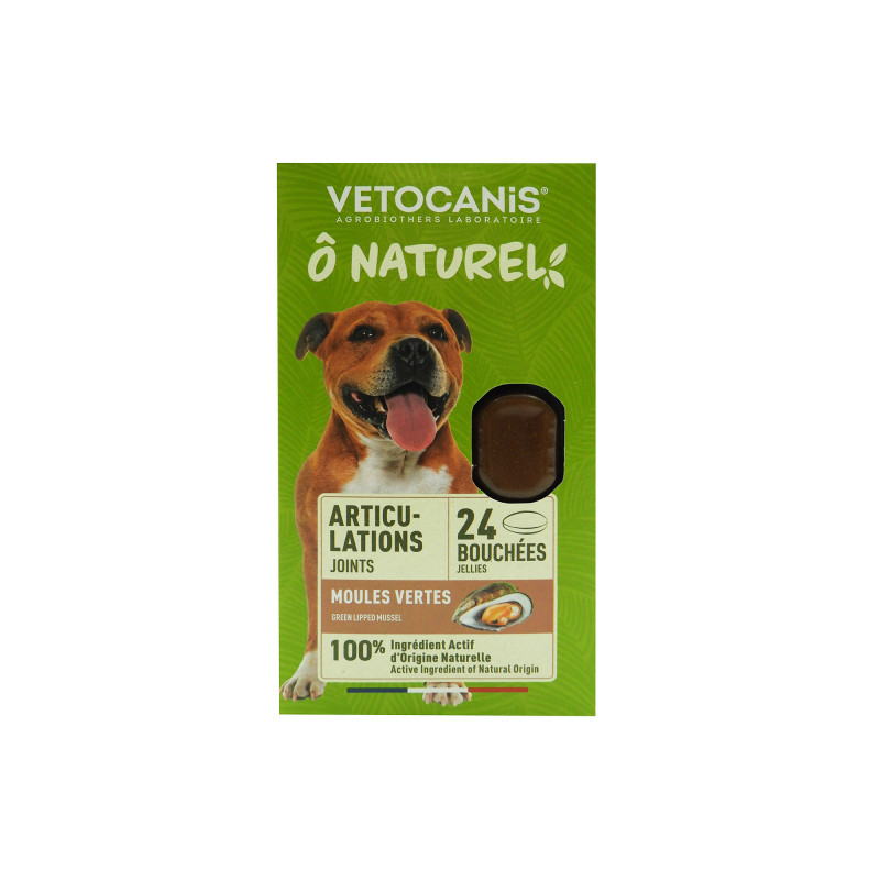 Produktbild för Tuggtabletter Green lipped mussel Vetocanis 24 tabl
