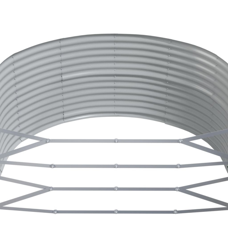 Produktbild för Odlingslåda grå 212x140x68 cm pulverlackerat stål