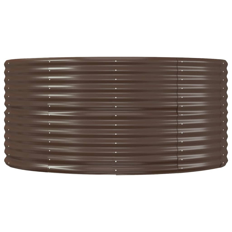 Produktbild för Odlingslåda brun 212x140x68 cm pulverlackerat stål