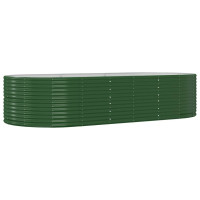 Miniatyr av produktbild för Odlingslåda grön 291x140x68 cm pulverlackerat stål