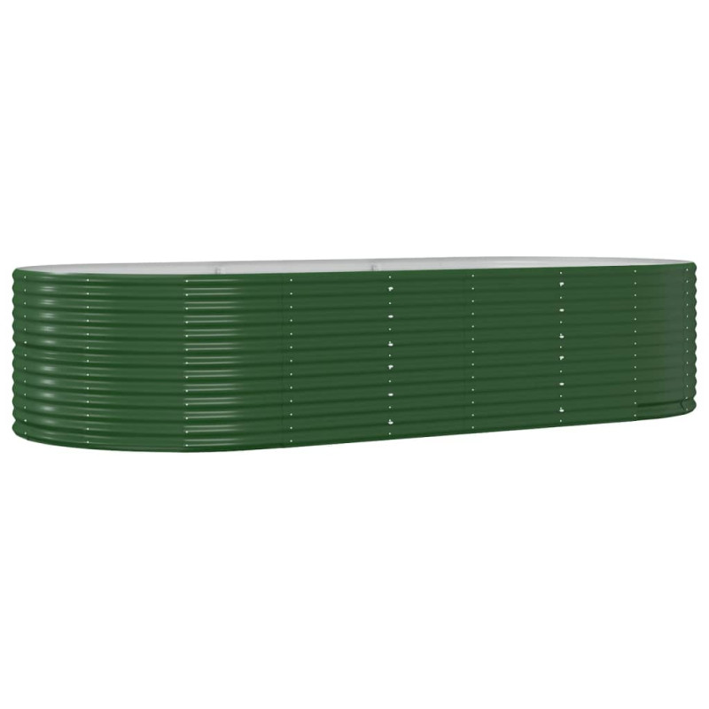 Produktbild för Odlingslåda grön 291x140x68 cm pulverlackerat stål