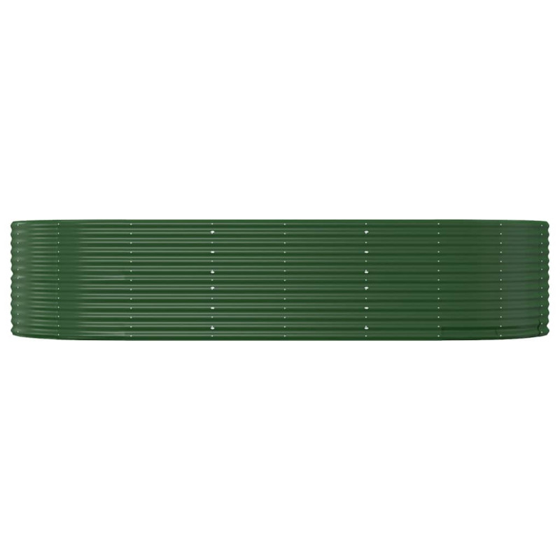 Produktbild för Odlingslåda grön 291x140x68 cm pulverlackerat stål