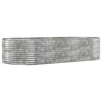 Miniatyr av produktbild för Odlingslåda silver 291x140x68 cm pulverlackerat stål
