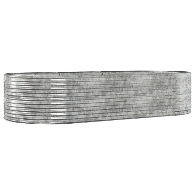 Produktbild för Odlingslåda silver 291x140x68 cm pulverlackerat stål