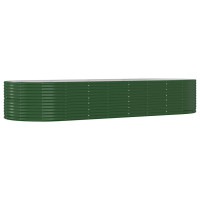 Miniatyr av produktbild för Odlingslåda grön 367x140x68 cm pulverlackerat stål