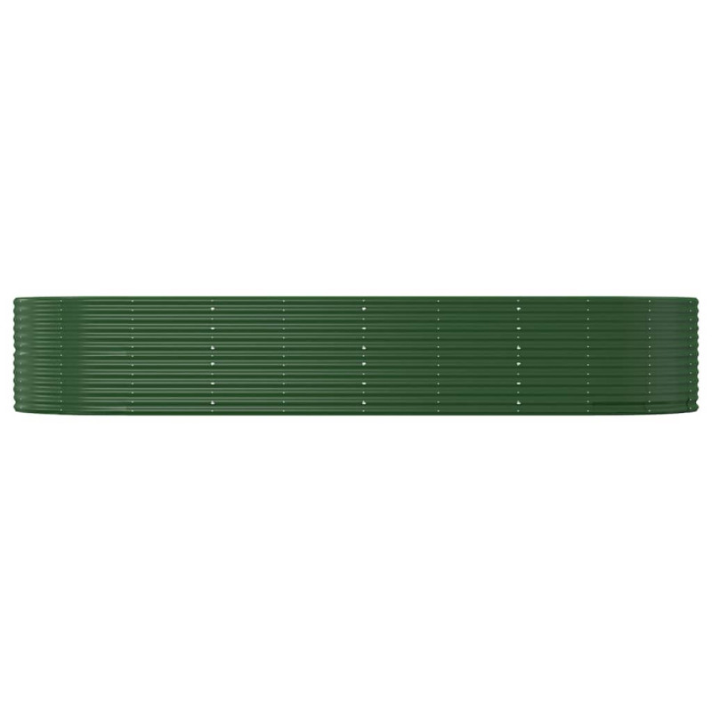 Produktbild för Odlingslåda grön 367x140x68 cm pulverlackerat stål