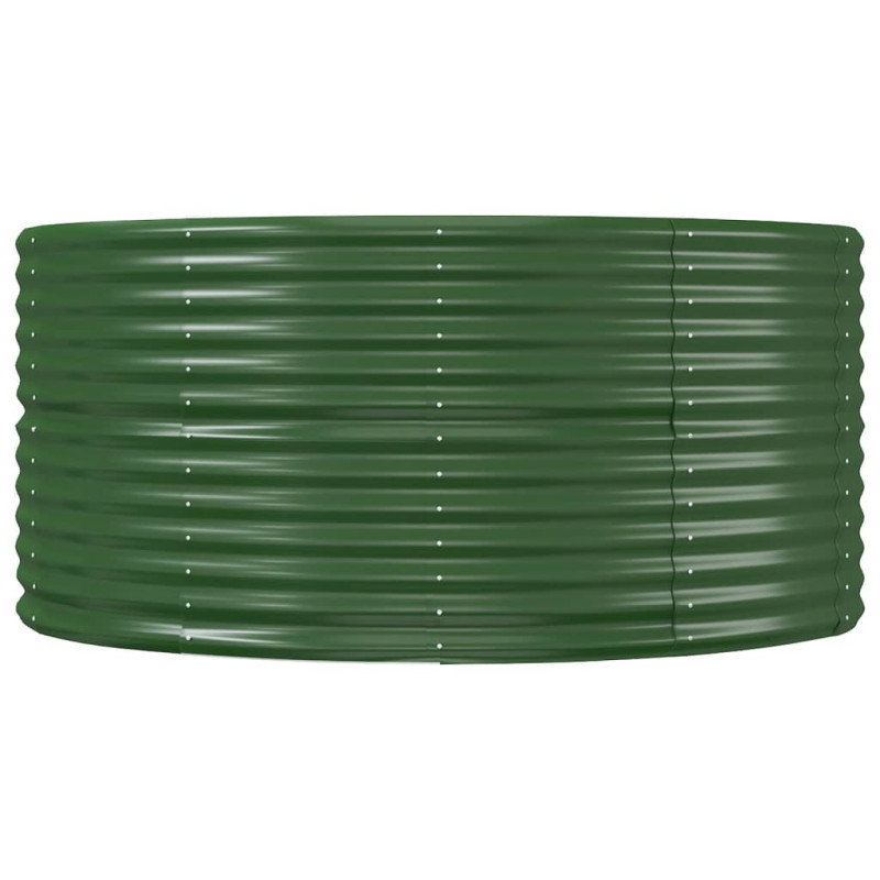 Produktbild för Odlingslåda grön 367x140x68 cm pulverlackerat stål
