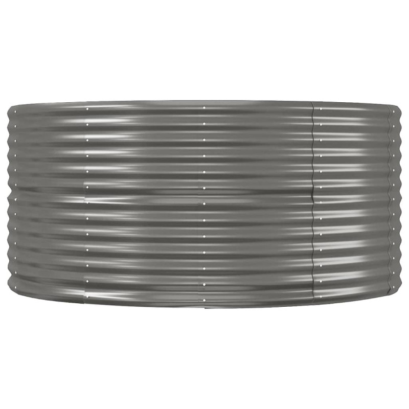 Produktbild för Odlingslåda grå 367x140x68 cm pulverlackerat stål