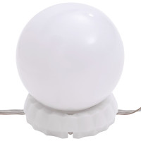 Miniatyr av produktbild för Sminkbord med LED vit högglans 74,5x40x141 cm