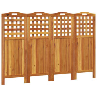 Produktbild för Rumsavdelare 4 paneler 162x2x115 cm massivt akaciaträ