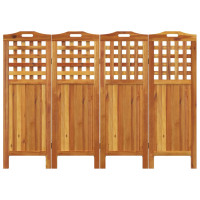 Produktbild för Rumsavdelare 4 paneler 162x2x115 cm massivt akaciaträ