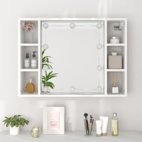 Produktbild för Spegelskåp med LED vit 76x15x55 cm