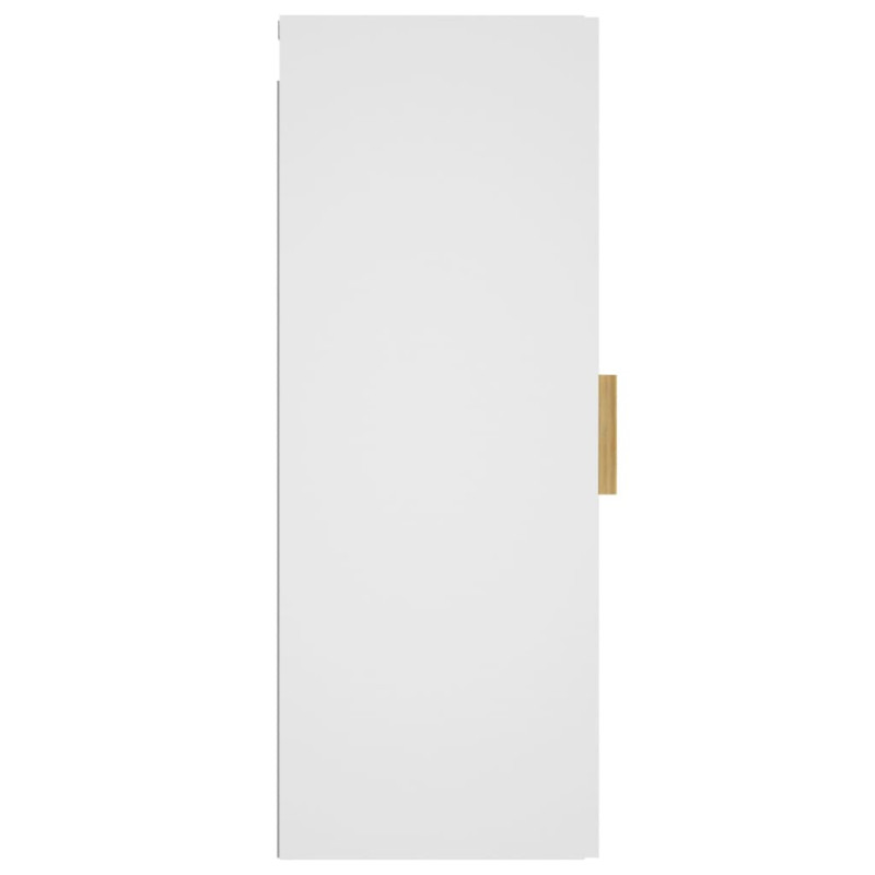 Produktbild för Väggskåp vit 34,5x34x90 cm konstruerat trä