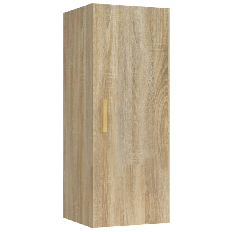 Produktbild för Väggskåp sonoma-ek 34,5x34x90 cm konstruerat trä