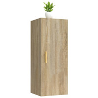 Miniatyr av produktbild för Väggskåp sonoma-ek 34,5x34x90 cm konstruerat trä