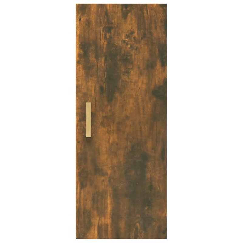 Produktbild för Väggskåp rökfärgad ek 34,5x34x90 cm konstruerat trä
