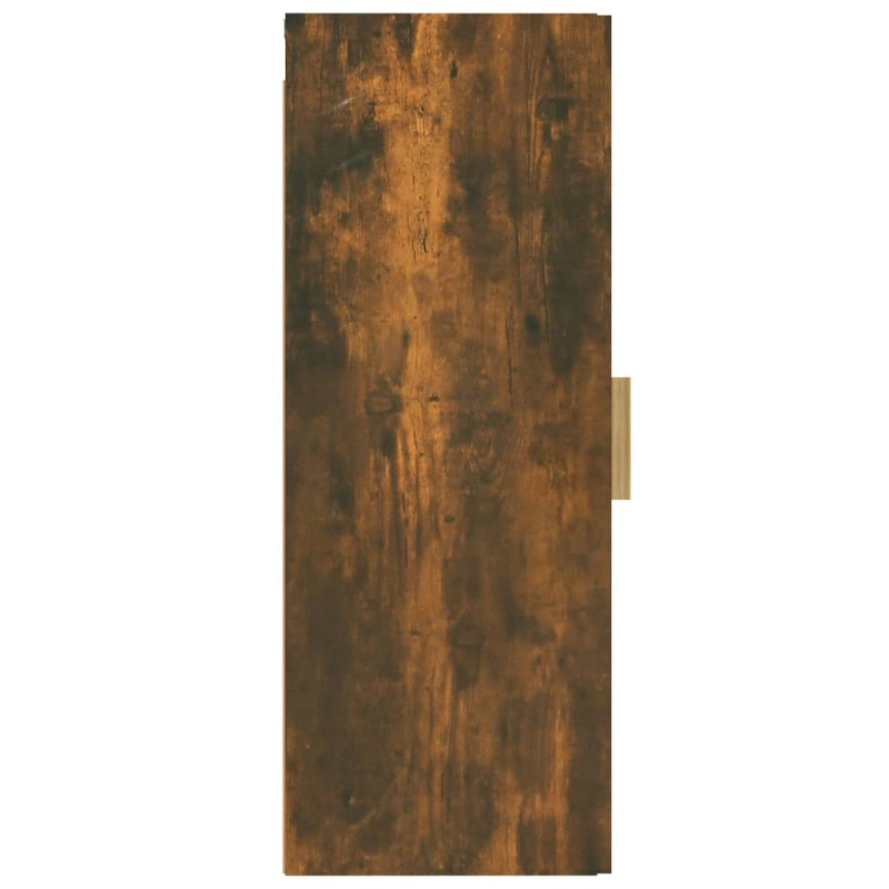 Produktbild för Väggskåp rökfärgad ek 34,5x34x90 cm konstruerat trä