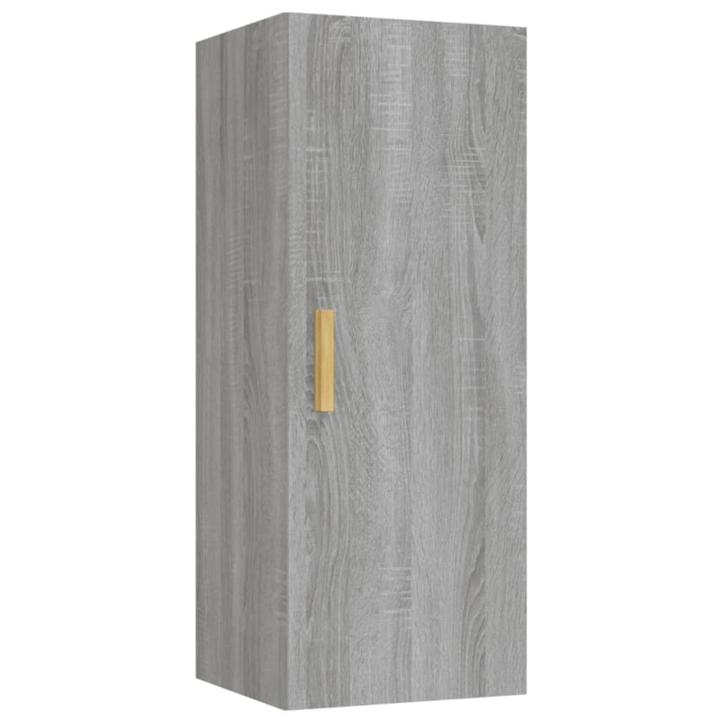 Produktbild för Väggskåp grå sonoma 34,5x34x90 cm konstruerat trä