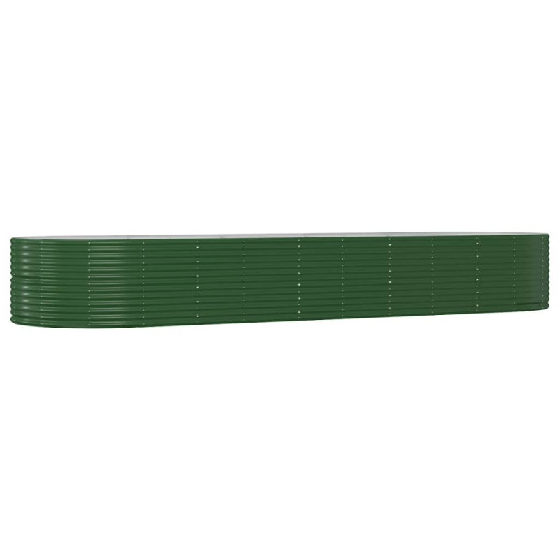 Produktbild för Odlingslåda grön 447x140x68 cm pulverlackerat stål