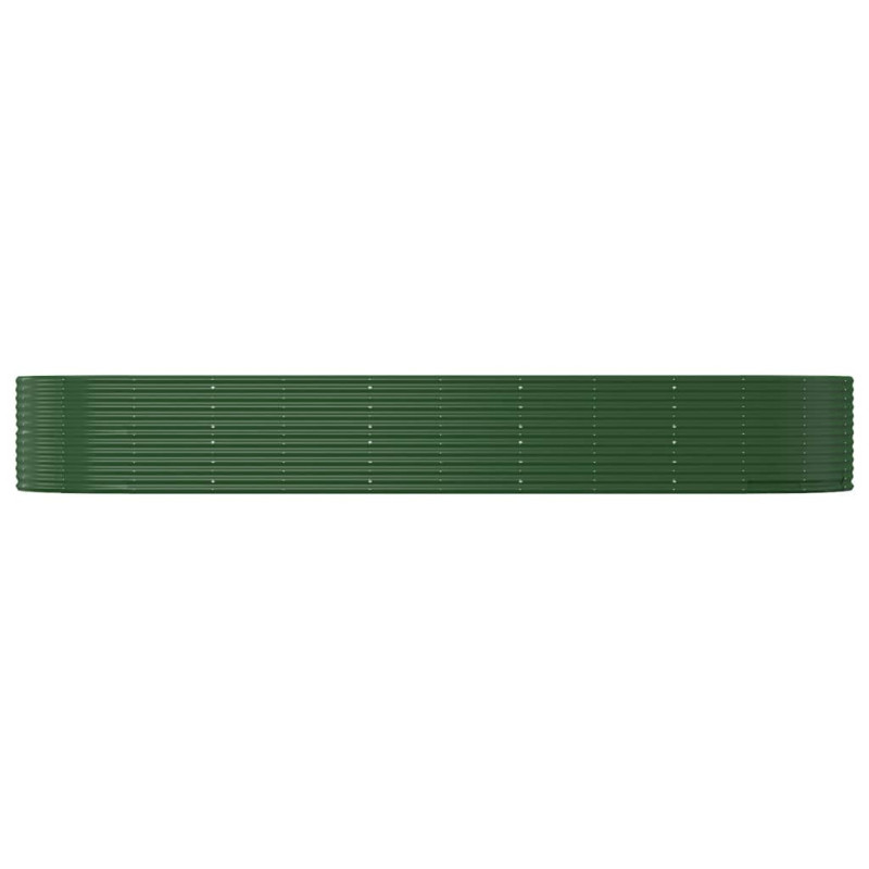 Produktbild för Odlingslåda grön 447x140x68 cm pulverlackerat stål