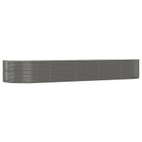 Miniatyr av produktbild för Odlingslåda grå 447x140x68 cm pulverlackerat stål