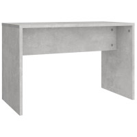 Produktbild för Sminkbord set betonggrå 86,5x35x136 cm