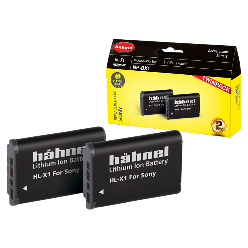 Produktbild för Hähnel Battery Sony HL-X1 / NP-BX1 Twin Pack