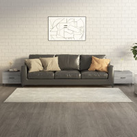 Produktbild för Soffbord med metallben 2 st grå sonoma 50x50x40 cm