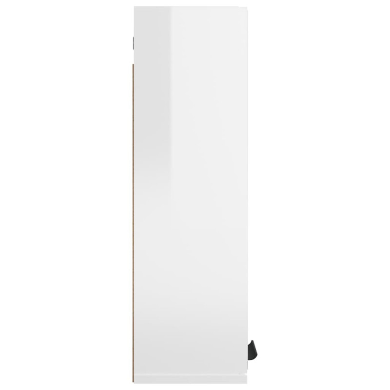 Produktbild för Spegelskåp högglans vit högglans 64x20x67 cm