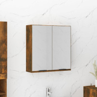 Produktbild för Spegelskåp rökfärgad ek 64x20x67 cm