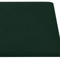 Produktbild för Väggpaneler 12 st mörkgrön 90x15 cm sammet 1,62 m²