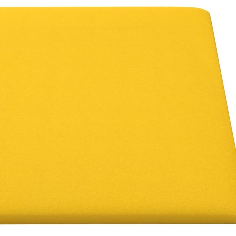 Produktbild för Väggpaneler 12 st gul 90x15 cm sammet 1,62 m²